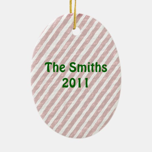 Candy Cane Keramisch Ornament (Achterkant)