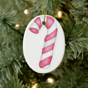 Candy Cane Keramisch Ornament