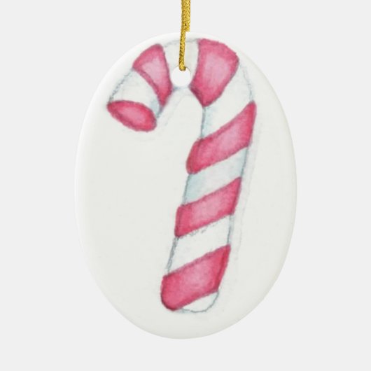Candy Cane Keramisch Ornament (Voorkant)