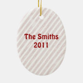 Candy Cane Keramisch Ornament (Achterkant)