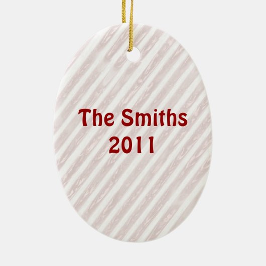 Candy Cane Keramisch Ornament (Achterkant)