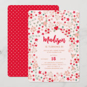 Candy Cane Kerst Feestdagen Verjaardagsfeest Kaart (Voorkant / Achterkant)