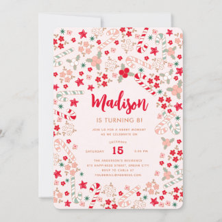 Candy Cane Kerst Feestdagen Verjaardagsfeest Kaart