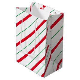 Candy Cane kerst Middelgrote Gift Bag Medium Cadeauzakje