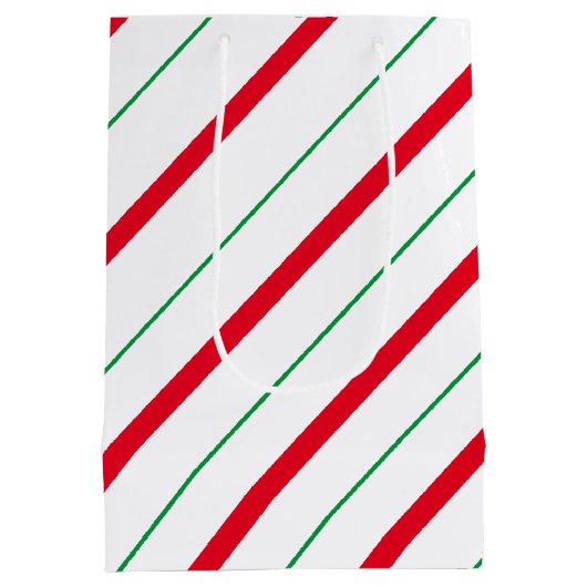 Candy Cane kerst Middelgrote Gift Bag Medium Cadeauzakje (Achterkant)