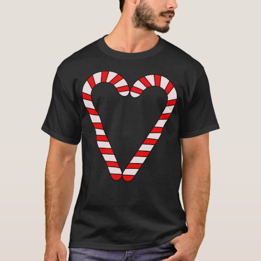 Candy Cane kerst T-shirt (Voorkant)