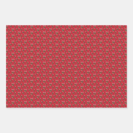 Candy Cane Kerst Wrapping Papier Bladen Inpakpapier Vel (Voorkant 2)