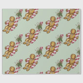 Candy Cane Kerstbrood Inpakpapier (Vlak)