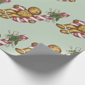 Candy Cane Kerstbrood Inpakpapier (Hoek)