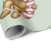 Candy Cane Kerstbrood Inpakpapier (Rol Hoek)