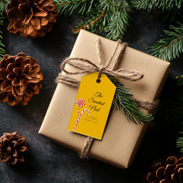 Candy Cane Kerstcadeau-etiket | De Zoetste Noel Cadeaulabel
