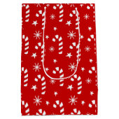 Candy Cane kerstcadeau Medium Cadeauzakje (Achterkant)