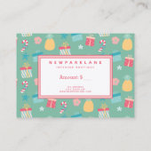 Candy Cane & Kerstcadeaus - Cadeaubon Visitekaartje (Achterkant)