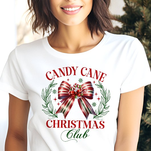 Candy Cane Kerstclub Feestelijke Vakantie Tri-Blend Shirt