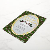 Candy Cane-kerstdroom | Uitnodiging Folie (Gedraaid)