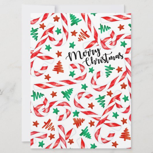 Candy Cane kerstKaart (Voorkant)