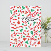 Candy Cane kerstKaart (Staand voorkant)