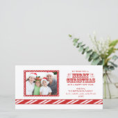 Candy Cane Kerstkaart (Staand voorkant)