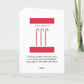 Candy Cane kerstKaart Feestdagen Kaart (Achterkant)