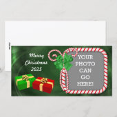 Candy Cane Kerstkaart Ontwerp (Voorkant / Achterkant)