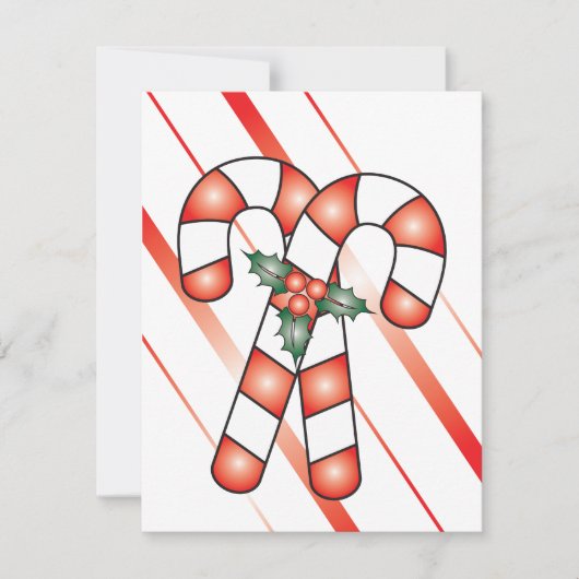 Candy Cane kerstkaarten Feestdagenkaart (Voorkant)