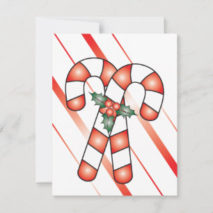 Candy Cane kerstkaarten Feestdagenkaart