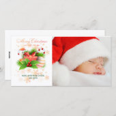 Candy Cane kerstkaartje Feestdagenkaart (Voorkant / Achterkant)