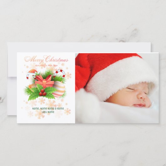 Candy Cane kerstkaartje Feestdagenkaart (Voorkant)