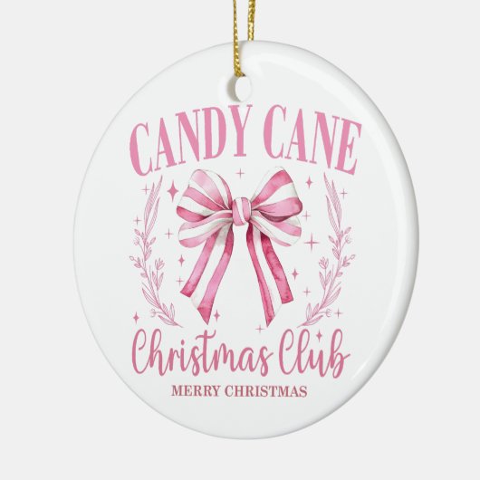 Candy Cane Kerstkeepslag Keramisch Ornament (Links)