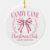 Candy Cane Kerstkeepslag Keramisch Ornament (Achterkant)