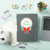 Candy Cane Kerstkrans gepersonaliseerd Sticker (iPad Cover)