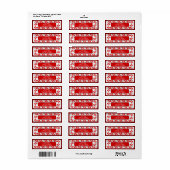 Candy Cane Kerstmis Adreslabel Etiket (Full Sheet)