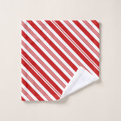 Candy Cane Kerstmis Bad Handdoek (Wasdoekje)