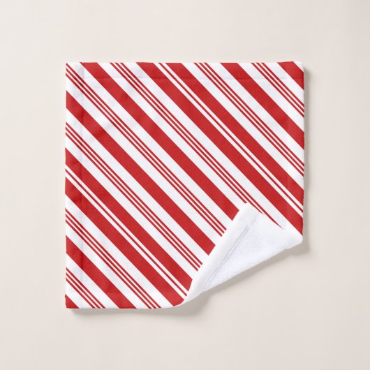Candy Cane Kerstmis Bad Handdoek (Wasdoekje)