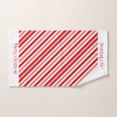 Candy Cane Kerstmis Bad Handdoek (Handdoek)