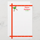 Candy Cane Kerstmis Briefpapier (Voorkant / Achterkant)