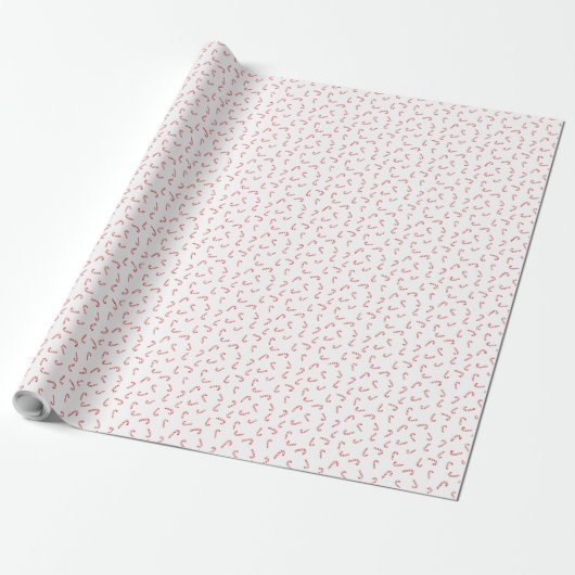 Candy Cane Kerstmis Cadeaupapier (Uitgerold)