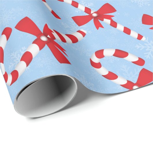 Candy Cane Kerstmis Cadeaupapier (Rol Hoek)