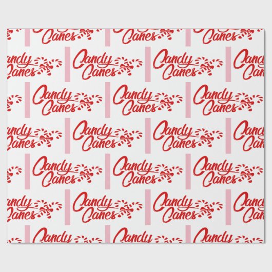 Candy Cane Kerstmis Cadeaupapier (Vlak)
