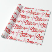 Candy Cane Kerstmis Cadeaupapier (Uitgerold)