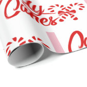 Candy Cane Kerstmis Cadeaupapier (Rol Hoek)