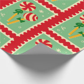 Candy Cane Kerstmis Cadeaupapier (Hoek)