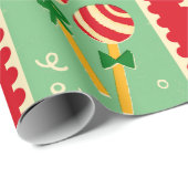 Candy Cane Kerstmis Cadeaupapier (Rol Hoek)