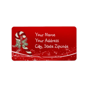 Candy Cane Kerstmis Etiket