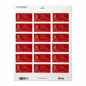 Candy Cane Kerstmis Etiket (Full Sheet)