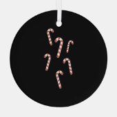 Candy Cane Kerstmis Glas Ornament (Achterkant)