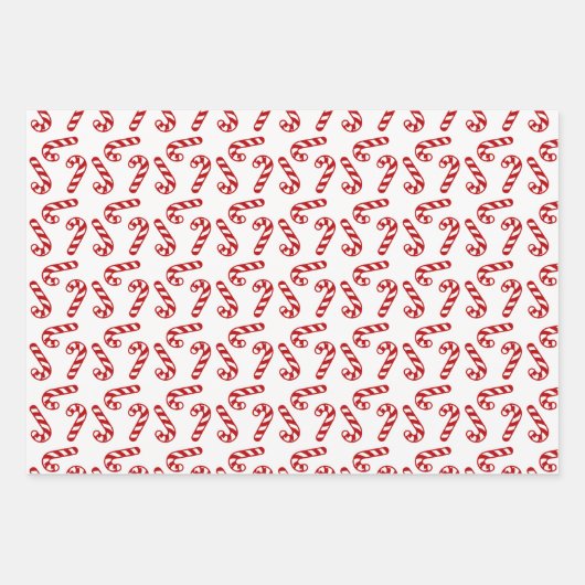 Candy Cane Kerstmis Inpakpapier Vel (Voorkant)