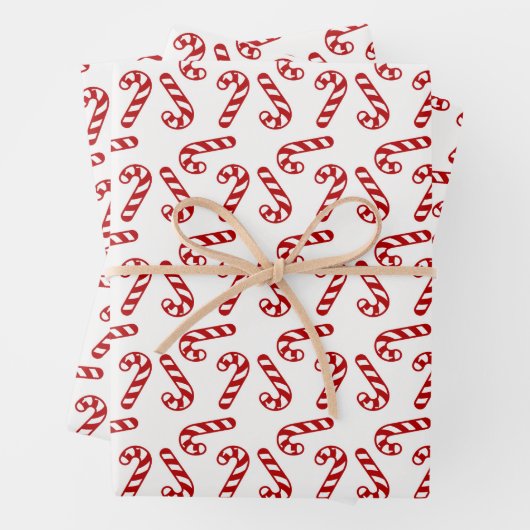 Candy Cane Kerstmis Inpakpapier Vel (In situ)