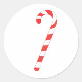 Candy Cane Kerstmis Klassic Round Sticker (Voorkant)