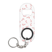 Candy Cane Kerstmis Mini Flessenopener (Voorkant)